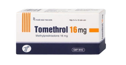 TOMETHROL 16mg (Methyl Prednisolon 16mg) Hộp 3 vỉ x 10 viên