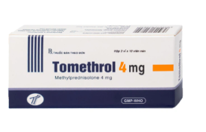 TOMETHROL 4mg (Methyl Prednisolon 4mg) Hộp 3 vỉ x 10 viên