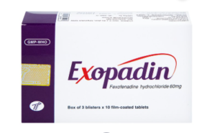 EXOPADIN 60mg (Fexofenadin Hydroclorid 60mg) Hộp 3 vỉ x 10 viên