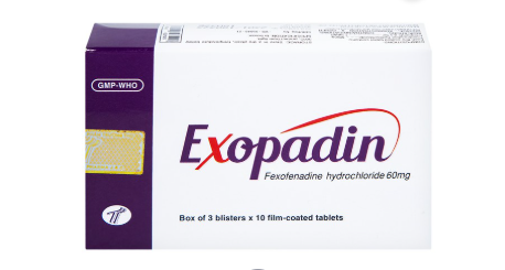 EXOPADIN 60mg (Fexofenadin Hydroclorid 60mg) Hộp 3 vỉ x 10 viên