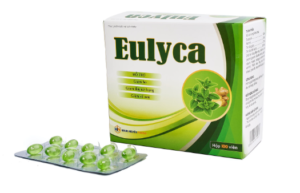EULYCA (Eucalyptol 100mg, Menthol 0.5mg, Tinh dầu gừng 0.5mg, Tinh dầu dày lá 0.18mg) Hộp 10 vỉ x 10 viên