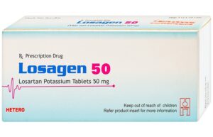 LOSAGEN 50 (Losartan kali 50mg) Hộp 3 vỉ x 10 viên