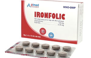 IRONFLOIC (Sắt 100mg, Acid folic 0,35mg) Hộp 3 vỉ x 10 viên