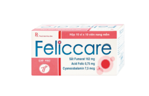 FELICCARE (Sắt Fumarat 162mg, Acid Folic 0.75mg, B12 7,5 mcg) Hộp 10 vỉ x 10 viên