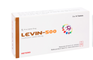 LEVIN-500 (Levofloxacin 500mg) Hộp 3 vỉ x 10 viên