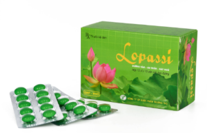 LOPASSI (Lá sen 500mg, lá vong 700mg, lạc tiên 500mg, tâm sen 100mg, bình vôi 1000mg) Hộp 10 vỉ x 10 viên