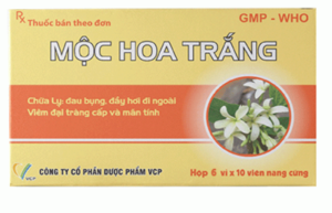 MỘC HOA TRẮNG VCP (Cao đặc mộc hoa trắng 125mg) Hộp 6 vỉ x 10 viên