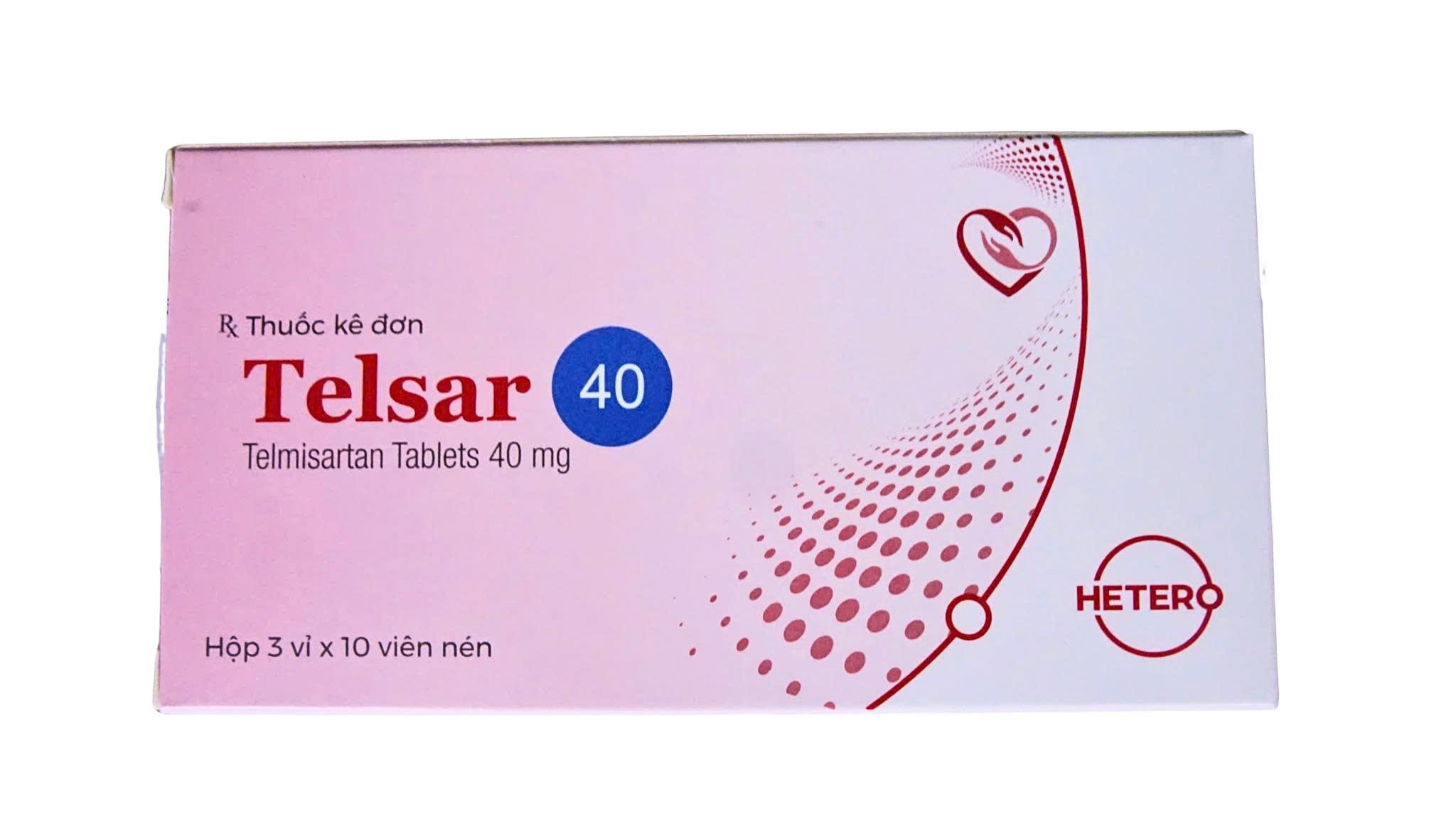 TELSAR 40 (Telmisartan 40mg) Hộp 3 vỉ x 10 viên
