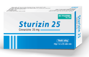 STURIZIN 25 Cinarizine 25mg) Hộp 1 vỉ x 25 viên