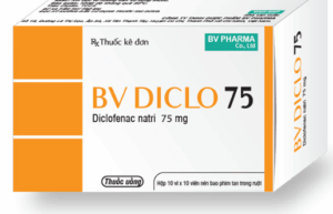 BV DICLO 75 (Diclofenac natri 75mg) Hộp 10 vỉ x 10 viên