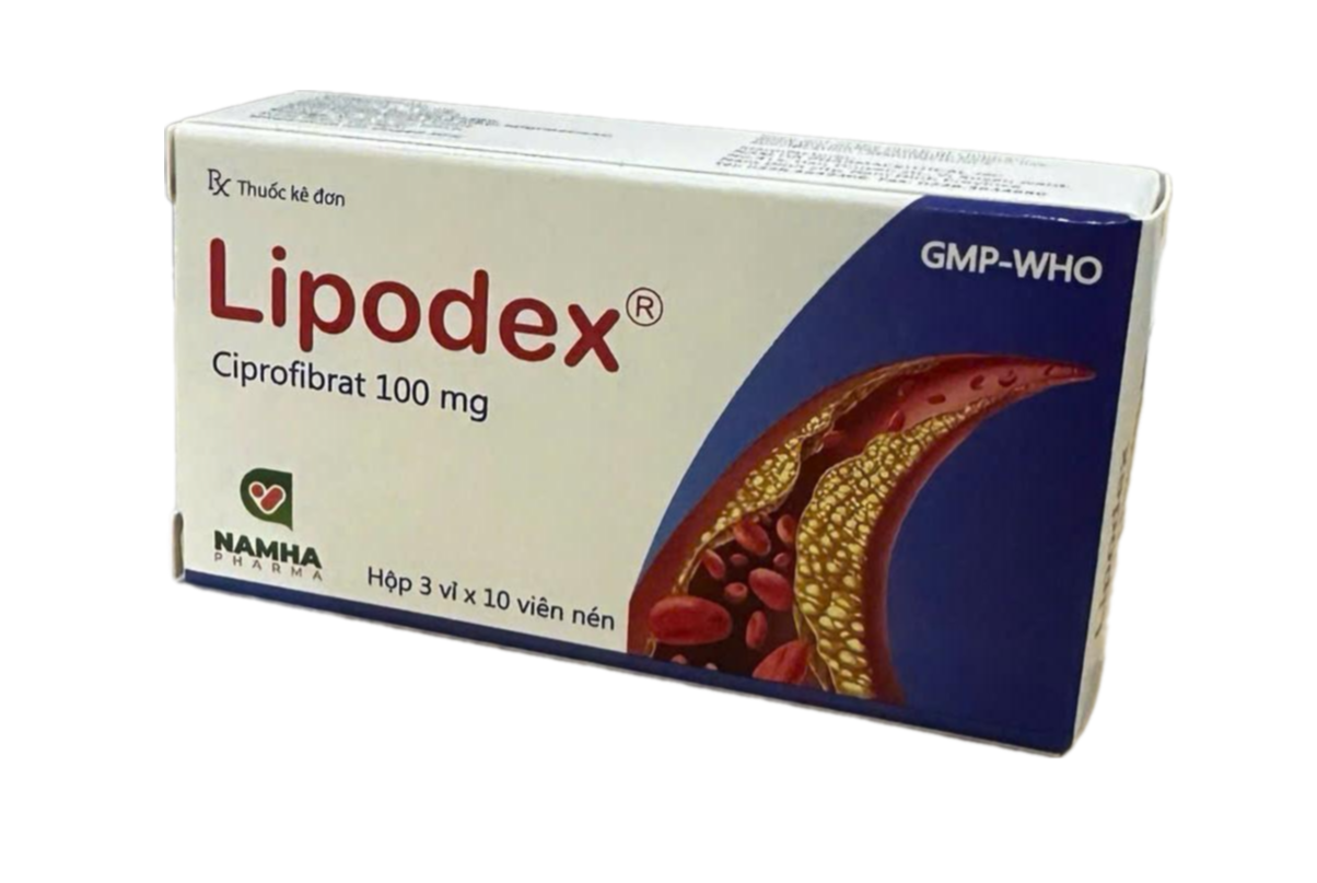 LIPODEX (Ciprofibrat 100mg) Hộp 3 vỉ x 10 viên
