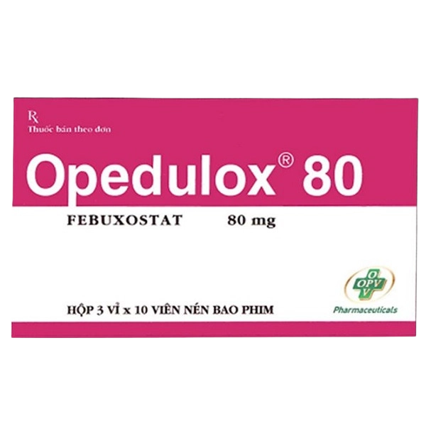 Opedulox 80 (Febuxostat 80mg) Hộp 3 vỉ x 10 viên