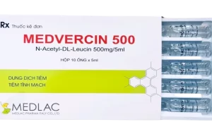 Medvercin 500 (N-Acetyl-Dl-Leucin 500mg) Hộp 10 lọ