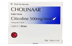 Cholinaar (Citicoline 500mg/4ml) Hộp 5 ống x 4ml