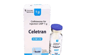 Celetran (Ceftriaxon 1g) Hộp 1 lọ