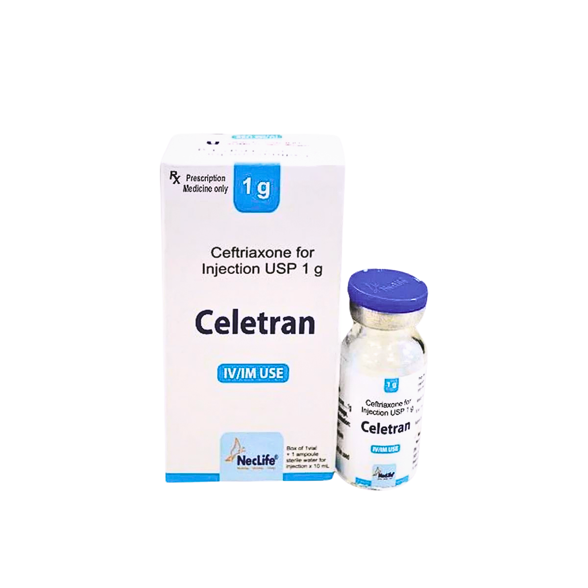 Celetran (Ceftriaxon 1g) Hộp 1 lọ
