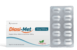 Diasi-Met 50mg/1000mg (Sitagliptin 50mg, Metformin hydrochloride 1000mg) Hộp 3 vỉ x 10 viên