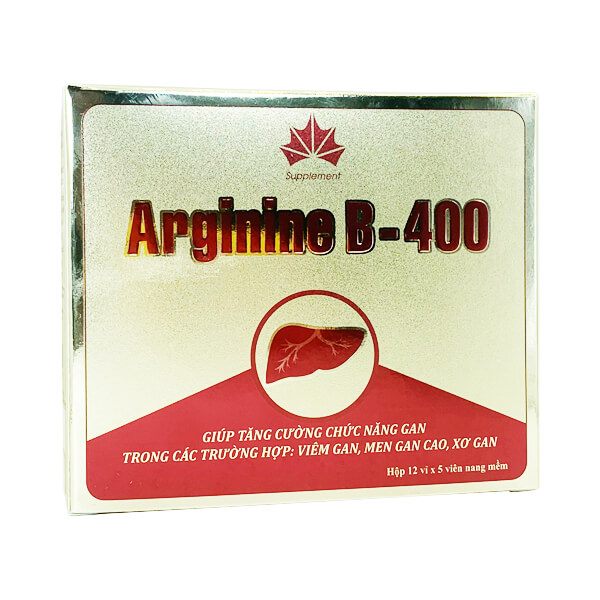 Arginin b 400 (Hộp 12 vỉ x 5 viên)