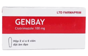 Genbay (Clotrimazol 100mg) Hộp 2 vỉ x 6 viên