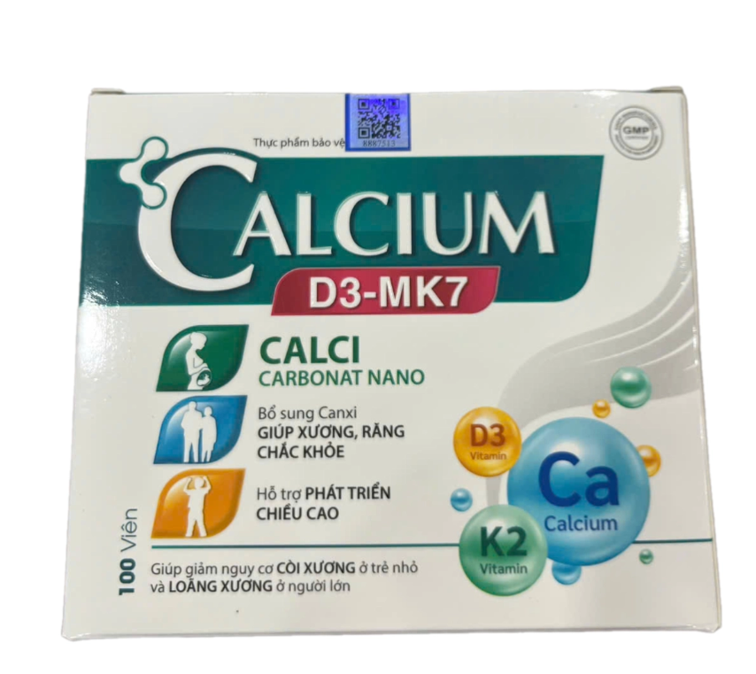 CALCIUM D3-MK7 (Hộp 10 vỉ x 10 viên)