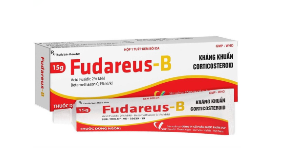 FUDAREUS-B (Acid fusidic 2%, Betamethasone 0.1%) Hộp 1 tuýp 15g