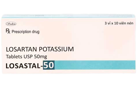 Losastal (losartan 50mg) Hộp 3 vỉ x 10 viên