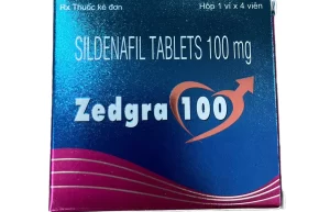 Zedgra 100 ( Sildenafil 100) Hộp 1 vỉ x 4 viên