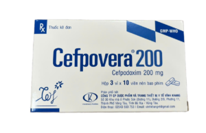Cefpovera 200 (Cefpodoxim 200mg) Hộp 3 vỉ x 10 viên