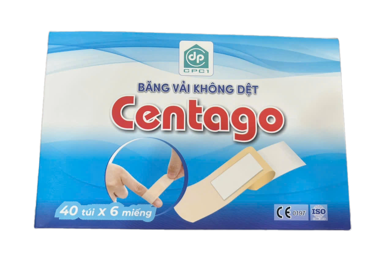 Băng keo cá nhân vải không dệt Centago (Hộp 40 túi x 6 miếng)