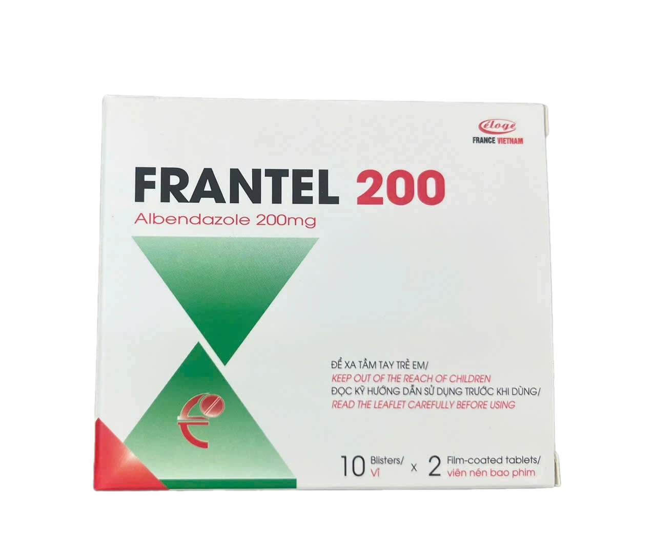 Frantel 200 (Albendazole 200) Hộp 10 vỉ x 2 viên