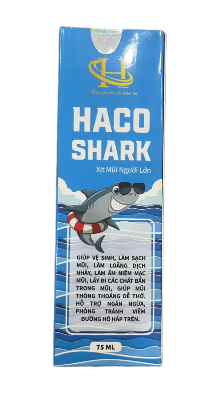 Xịt mũi người lớn Haco Shark (Chai 75ml)