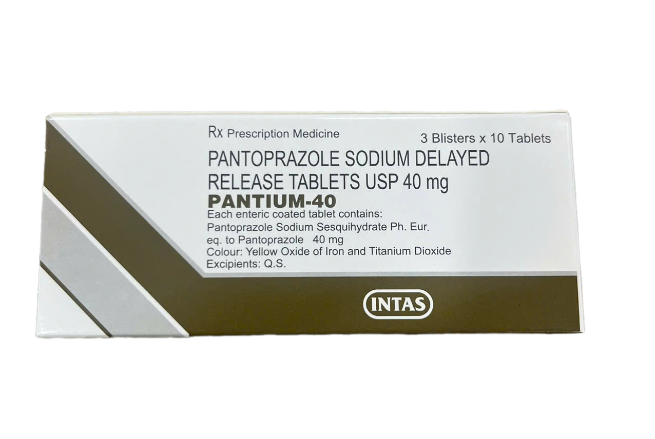 Pantium 40 (Pantoprazole 40mg) Hộp 3 vỉ x 10 viên