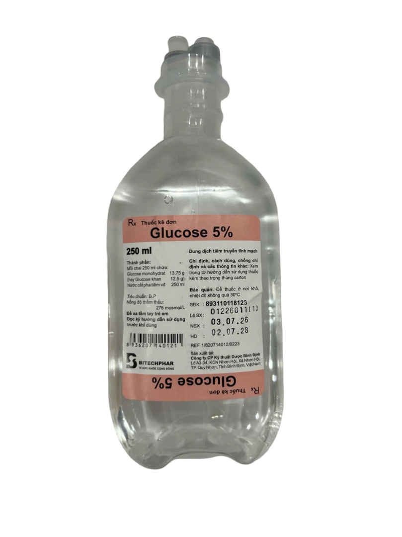 GLUCOSE 5% - Chai 250ml