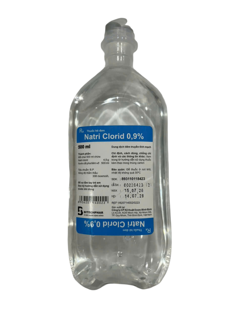 NATRI CLORID 0,9% - Chai 500ml